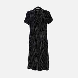Printed Polka Dots Midi Shirt Dress Size S
